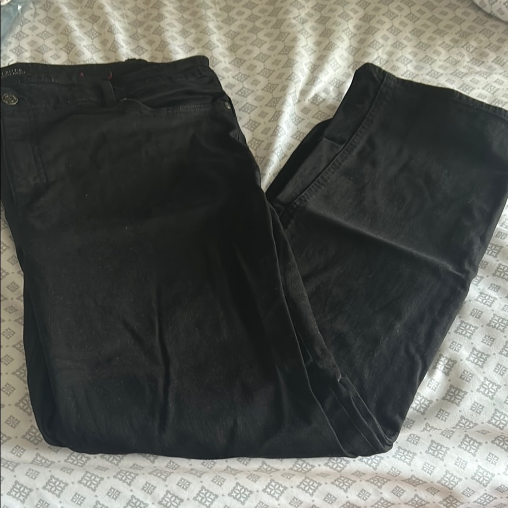 Talbots Black Chinos Straight Leg Cotton Blend